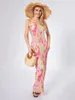 Robes décontractées Femmes S Summer Maxi Bodycon Bustier Floral Tube Robe Élégante Fête Cocktail Soirée Longue