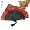 Dekorativa figurer Partihandel 30st Bamboo Silk Blend Hand Fan Wintersweet Flower Blossoms Folding Hold Wedding Presents To Gäster