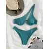 Costume da bagno da donna Micro bikini sexy 2024 Costume da bagno push up brasiliano con taglio alto al neon monospalla estivo da donna