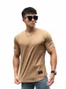 2023 Nouveaux hommes Été manches courtes Fitn T-shirt Courir Sport Gym Muscle T-shirt Entraînement Casual Haute Qualité Tops Vêtements W1yR #