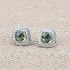 Stud Earrings Jade Angel 7mm Artificial Agate Zircon Design With Minimalist European And American Women's Wedding Jewelry