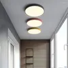 Plafonniers LED Lumière Minimaliste Multicolore Ultra-mince Lampe Ronde Nodic Pour Salon Chambre Étude Allée Balcon Luminaire