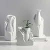 Vases nordiques modernes en céramique de fleurs, Pots d'intérieur de jardin, accessoires de maison minimalistes pour mariage, décorations de balcon Floreros