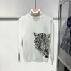 Sweaters voor heren herfst en winterturtleneck trui luxe paar gebreide pullover aangepaste ambacht kasjmier lange mouwen tops