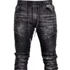2022 Printemps et été Nouveaux jeans pour hommes élastiques taille élastique sarouel mince décontracté taille moyenne pantalon droit jogging jeans hommes F59N #