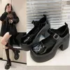 Shoes White Dress 106 Fashion Platform Pumps Women Super High Heels Buckle Strap Mary Jane Woman Goth Thick Heeled Party Shoe 22489