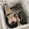 Zapatos lolita con lazos, zapatos kawaii mary jane para mujer, estilo japonés, zapatos de plataforma de tacón alto Vintage para niñas, zapatos JK para estudiantes universitarios 240313