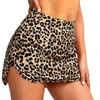 Gonna da bagno SolidLeafLeopardPrint da donna per donna Costume da bagno a vita alta Pantaloni bikini Pantaloncini sportivi Gonne