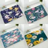 Bath Mats Non-Slip Mat Color Flower Plant Kitchen Bedroom Doormat Rug Home Carpet Absorbent Floor Flannel Washable Foot Pads