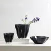 Vases Home High-end Luxury Horizontal Stripe Hydroponic Glass Large Vase Fruit Dish Exhibition Hall Designer Soft
