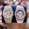 Redleaf Hip Hop Bussdown montre hommes 41MM glacé montre de marque de luxe réglage fait à la main VVS Moissanite montre