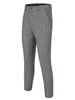 Casual Men's Busin Cott Slim Fit Hombres Pantalones Pantalones Flacos Chinos Gris Longitud del tobillo Ropa de calle Pantalones de lápiz a rayas a cuadros P3JJ #