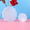 Baking Moulds DIY Epoxy Mold 2 Type Sunflower Coasters Silicone Handmade Mirror Resin Fondant Molds Cake Tools