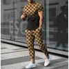 Neue Sommer Männer Casual Straße Übergroße Kleidung Sportwear Anzug Männer Kurzarm T-shirt Lg Hosen 2 Stück Sets Männer trainingsanzug d96a #