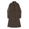 trench uomo cappotto stile britannico solido doppio petto oversize per il tempo libero cappotti Lg elegante outwear hombre giacca a vento stile coreano z6D5 #