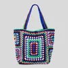 Sacs de taille Bohème Paisley Crochet Femmes Épaule Tricot Grand Sac Fourre-Tout Casual Lady Sacs À Main Grand Shopper Sacs À Main Plage D'été