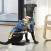 Abbigliamento per cani vestiti estivi Cool Beach Shiter Hawaiian Cat Shirt a manica corta Coconut Tree Stampa regalo di moda per animale domestico