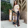 Abbigliamento etnico WINYI 2024 Donne africane Dashiki Boho Stampa Donna musulmana Dubai Design formato libero con sciarpa Maxi abito elegante allentato