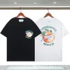 ポロカサブランカメンズTシャツファッショナブルなカジュアルTシャツ漫画プリントカップル半袖