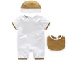 3 pezzi set neonate ragazze pagliaccetti pagliaccetto bambino cotone manica corta tute intere tute estive infantili pagliaccettoBibHat Kids1946825