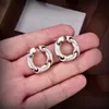 Kvinnor Luxury Letter BB Studörhängen Designer Brand Gold Earing Fashion Jewelry Metal Crystal Earring Cjeweler For Women's Gift Ohrringe 1313