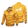 new Alpine F1 Team Zipper Jacket Sportswear Outdoor Carsweater Jacket Alpine Men's Jacket Men's Pocket Casual Spring and Autumn u97b#