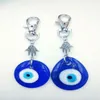 Hamsa El Antika Gümüş Keychain Yahudi Sembolleri Kabbalahglass Anahtarlar İçin Kötü Göz Araba Çantası Tahıl Key Ring Çanak Çift Key Chai208W