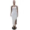 Casual Dresses 10 Wholesale Sexy BodyCon 2024 Spring Women Sleeveless Long Dress Mesh Split Maxi Party Club Wear 10704