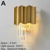 Wall Lamp Metal Luxury Lamps LED Gold Crystal Lights Bedroom Living Room AC 110V 220V Sconce Decoration Indoor Lighting Fixtures