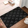 Carpets Fleur De Lys Non-slip Doormat Black Grey Carpet Bath Bedroom Mat Outdoor Home Decor