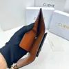 7a klassieke flap luxe munt portemonnees kaarthouder ontwerper vrouwen mode zippy portemonnee houder vintage vouwen bruin lange portefeuilles mannen draagbare ketting sleutel zakje wallets