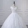 Vestido De Noiva Simple Light Wedding Dress Elegant Lace Boat Neck Luxury Ball Gown Real Po Robe De Mariee Plus Size240327