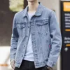 Retro Men Jacket Denim Hip Hop Solto Single-breasted Lg Manga Lapela Multi Bolsos Streetwear E79L #