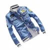 Men Jean Jacket 2023 Ny Autumn Winter Casual Korean Mäns Stand Collar Baseball Coat Stilse Overized Bomber Denim Jacket A9JP#