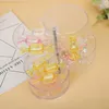 Confezione regalo 10 pezzi Mini contenitore per gioielli in plastica trasparente a forma di caramella Contenitore per gioielli Compleanno Baby Shower Forniture per feste di matrimonio