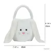 Paniers de Rangement Panier de Rangement Lapin Grande capacité Portable Sac à Main Lapin en Peluche Lapin de Pâques Sac de Rangement Panier à Bonbons Fournitures ménagères