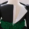 Lovely Green/Black Jewel Long Sleeves Girl's Pageant Dresses Flower Girl Dresses Girl's Birthday/Party Dresses Girls Everyday Skirts Kids' Wear SZ 2-10 D327212