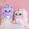 Zaino per bambini in cartone animato Zaini per unicorno in peluche morbido Borsa per scuola materna per ragazza in pelliccia di moda adorabile Regalo per bambini Bookbag Dropship 240318