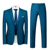 Blazer e pantaloni da uomo formale Busin banchetto sposo abito da sposa 2 pezzi di grandi dimensioni 6XL colore puro uomo slim fit smoking Dr Set 70Kc #