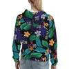 Damen-Kapuzenpullover, tropische Blumen, lose Damen, bunte Blätter, Druck, Streetwear, Pullover, Kapuzenpullover, Herbst, Hip-Hop, individuelles Kapuzenshirt