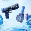 Pistola Giocattoli 2023 Pistola ad acqua elettrica a fuoco continuo completamente automatica Pistola ad acqua estiva per nuovi bambini Piscina di grande capacità EstateGiocattolo per Pietre regalo240327