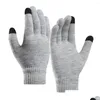 Gants de cyclisme Touch Sn Fl Fingers Sports Bike Hiver Chaud Tricoté Drop Livraison Extérieur Équipement de Protection Dhyxs