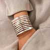 Bracelet pour femmes, bijoux à la mode, creux en forme de C, manchette d'ouverture exagérée, cadeau de fête, de vacances, AB028