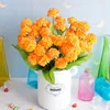 Decorative Flowers Hydrangea Fake Silk Simulation Ball Chrysanthemum Small Handle Bouquet Home Wedding Project Decoration