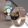 Horloges 2022 Nieuwe ultra dunne slimme horloge vrouwen 1.36 "AMOLED 360*360 HD pixel Display Toon Time Time Call Reminder Smartwatch Ladies+Box