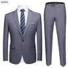 Mens wedding dress set elegant jacket 3-piece full jacket vest pants classic business jacket free delivery in 2024 240327