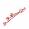 Ketten 585 Lila vergoldet 14K Rose Stern Halskette in glänzender Quaste Perlenkette Anhänger Hochzeitsschmuck für Frauen