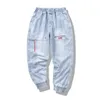 Streetwear Hip Hop Cargo Pants Men's Jeans Cargo Pants Elastic Harun Pants Joggers på hösten och vintern 550U#