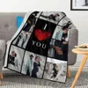 Custom Memorial Gift with Photo Text Collage Made in USA Photos Customized Blankets Personalized Throw Blanket Using My Own Pictures for Family Mom Dad