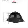 テントとシェルターNatureHike 2023 New Ango Automatic Three-Person Tent Outdoor Camping Portable Quickoping Black RainProof Sunscreen Tent24327